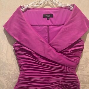 Tadashi taffeta and spandex cocktail top; size 12